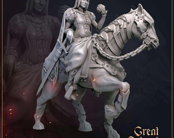 Grim Miniatures War Horseman Miniature: Grimoire Collection