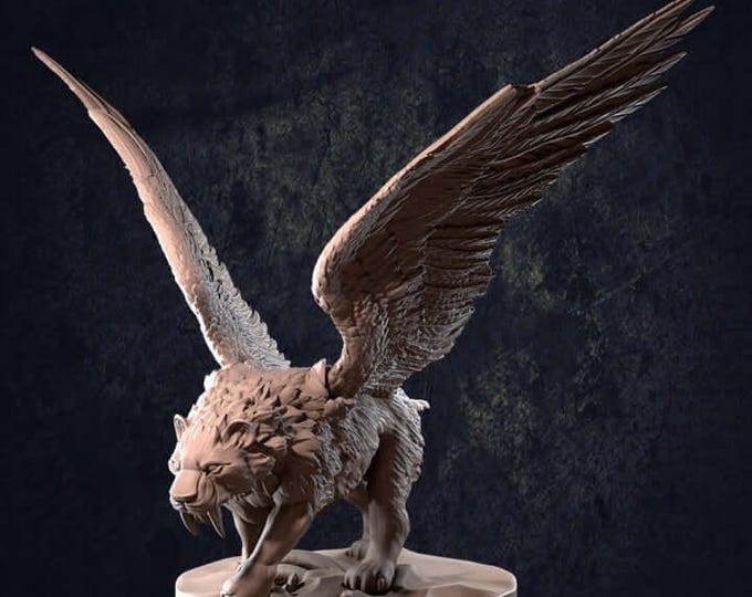 Felidont and Sabertooth 3D Miniature | Dragon Trappers Lodge Prehistoric Predators | 32mm Resin DnD