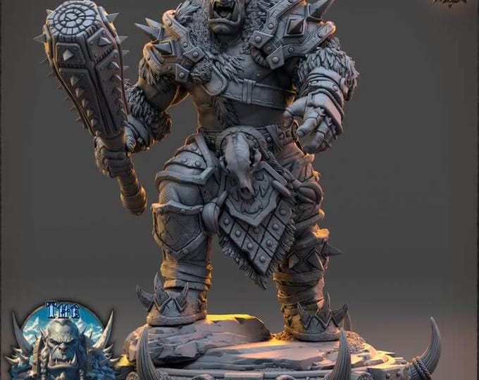 Boroth Skullcleaver - Frostbane Legion 3D Miniature | Fantasy Warrior