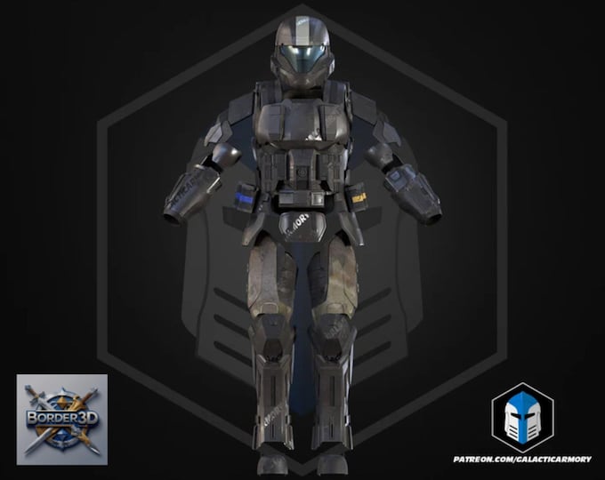 3D Printed Orbital Drop Trooper Armor Set | Wearable Cosplay Helmet, Body Armor PLA + Raw