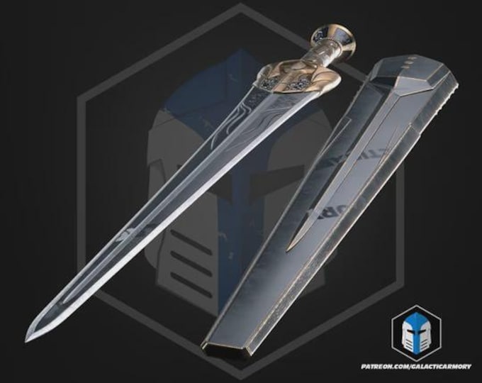 King Agamemnon Greek Warrior Prop Sword & Sheath | Raw PLA 3D Printed Cosplay Sword | Mythology Costume Prop
