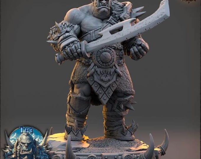 Mournak Ironblood 3D Miniature | Frostbane Legion Juggernaut Warrior | 32mm Resin DnD Tabletop RPG