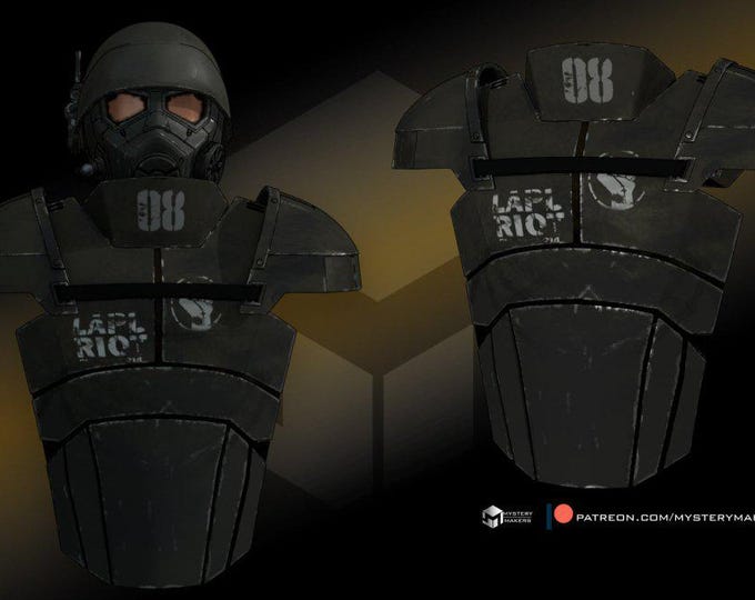 3D Printed Cosplay Shoulders Torso Armor | Mystery Makers Design | FDM Post-Apocalyptic Prop