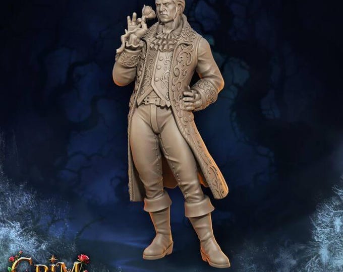 Oswin Thornhart 3D Miniature | Grim Chronicles Dark Fantasy Hero | 32mm Resin DnD Tabletop RPG