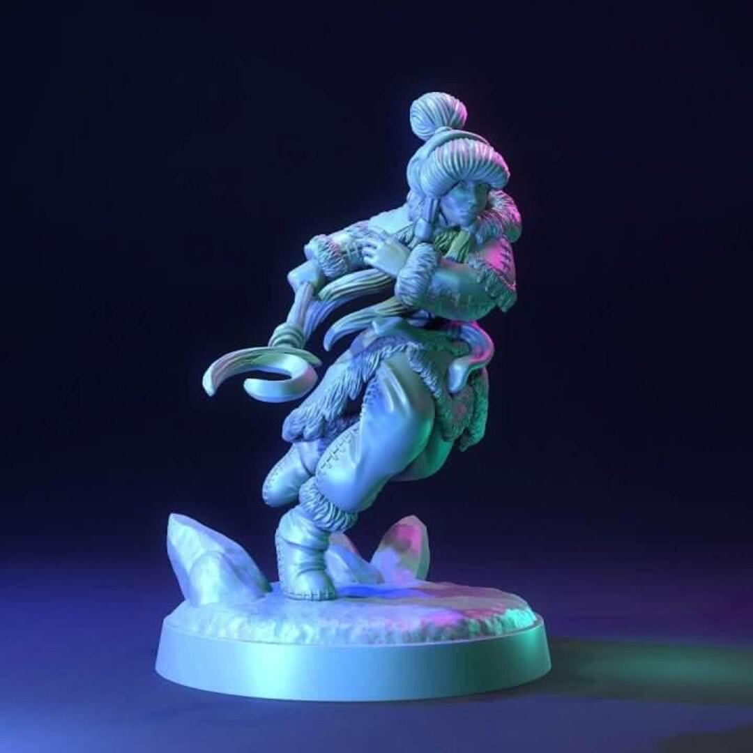 Rpg Arctic Races Arctic Druid Miniature | Frost Caster Hero, 32mm Resin Dnd RPG - Etsy