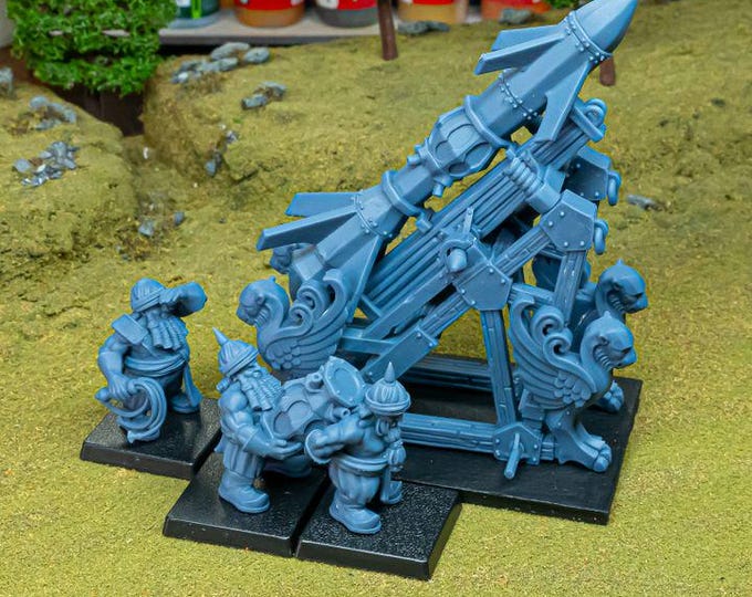 Sons of Marduk Mortar & Rocket Launcher Set | Chaos Dwarf Artillery War Machines 28mm 32mm 3D Printed DnD RPG | Highlands