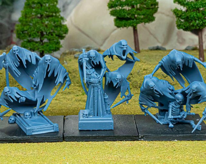 Ghost Swarms Miniatures | Spectres of Transilvanya Undead Spirit Swarm Set 28mm 32mm 3D Printed DnD RPG | Highlands Miniatures