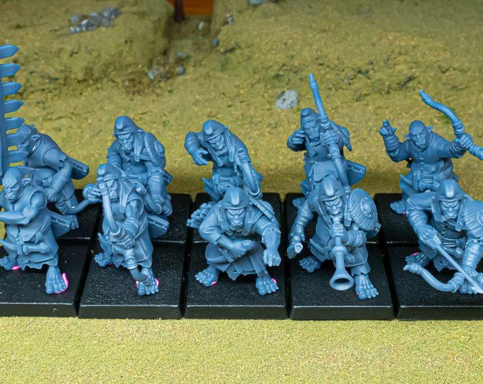 Hobgoblin Archers Miniatures | Sons of Marduk Ranged Infantry Unit 28mm 32mm 3D Printed DnD RPG Wargaming | Highlands Miniatures