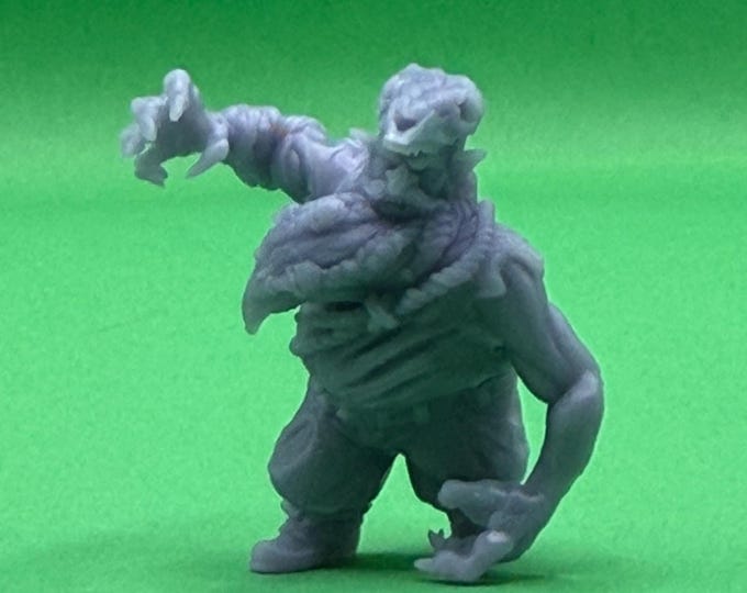 Dark Turik Darkpaw 32mm | Shadow Warrior Resin Miniature | DnD RPG Corrupted Beast | Great Grimoire | DM Gift