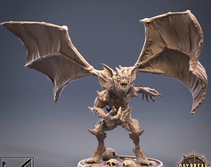 Blood Wing Sonus 3D Miniature | Daybreak Miniatures Vampire Musician | 32mm Resin DnD Tabletop RPG