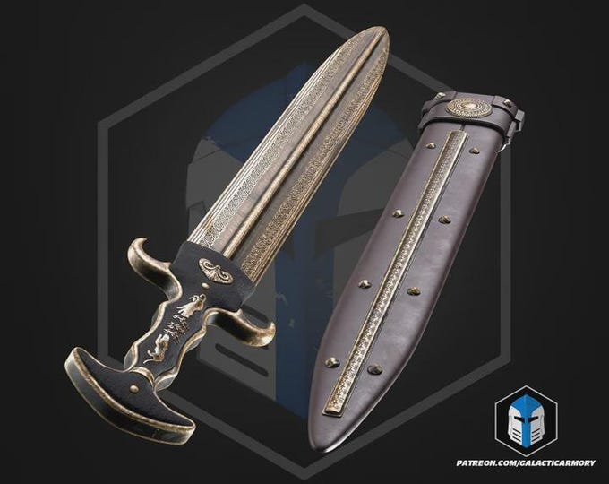 Odysseus Greek Warrior Prop Sword & Sheath | Raw PLA 3D Printed Cosplay Sword | Ancient Greek Mythology Prop
