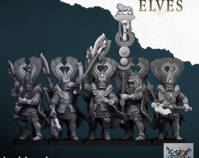 Nemean Lions Unit Miniature | highlands miniatures | 32mm Mythic Beast TTRPG Fantasy Army Resin