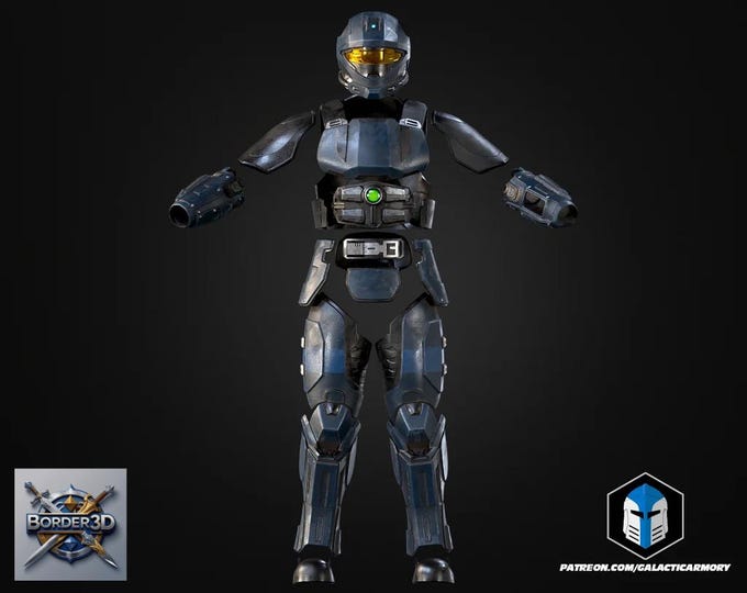3D Printed Recon Cosplay Armor Set | Full Body Wearable Tactical Suit
