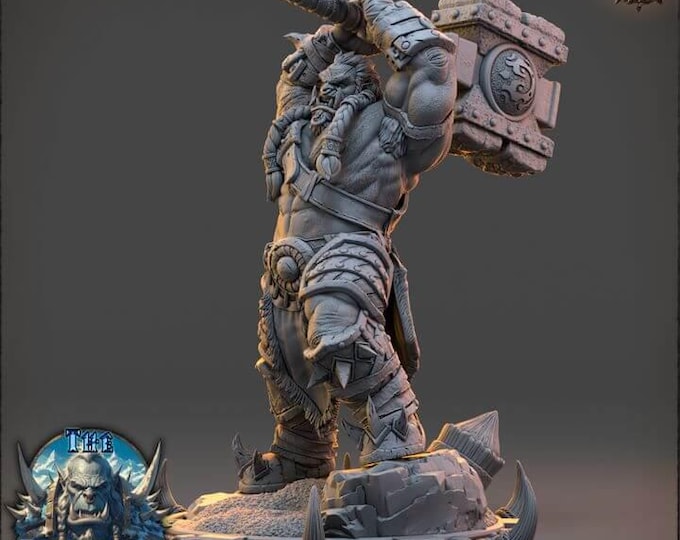 Krulgar Bonebreaker 3D Miniature | Frostbane Legion Berserker | 32mm Resin DnD Tabletop RPG