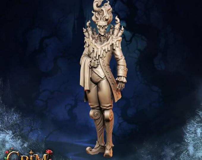 Flickerbrandt 3D Miniature | Grim Chronicles Dark Fantasy Gnome Variant B | 32mm Resin DnD RPG