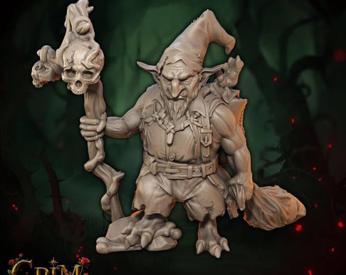 Dark Frodar Nightglow 3D Miniature | Grim Chronicles Shadow Ranger | 32mm Resin DnD RPG