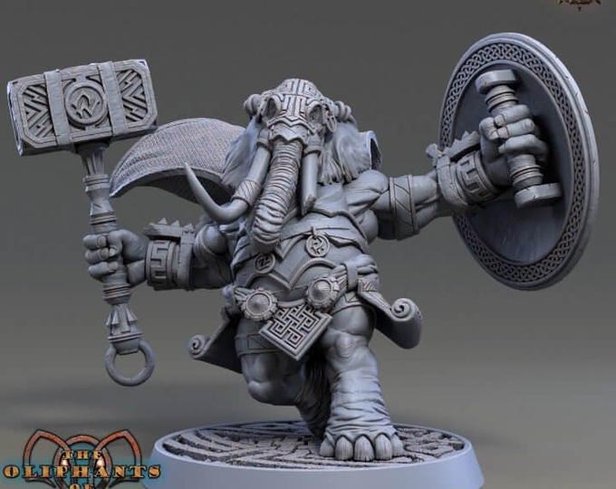 Castor Bonkworth 3D Miniature | Oliphants of Red Ridge | 32mm & 75mm Resin DnD Tabletop RPG