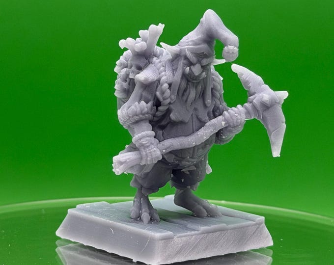 Dark Grimnir Pickbane 32mm | Shadow Dwarf Resin Miniature | DnD RPG Corrupted Dwarf | Great Grimoire | DM Gift