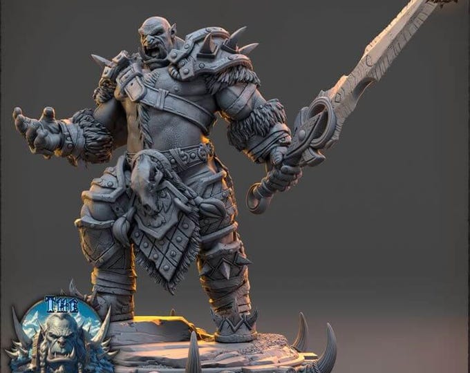 Hrothvar The Silent 3D Miniature | Frostbane Legion Fantasy Warrior | 32mm Resin DnD Tabletop RPG