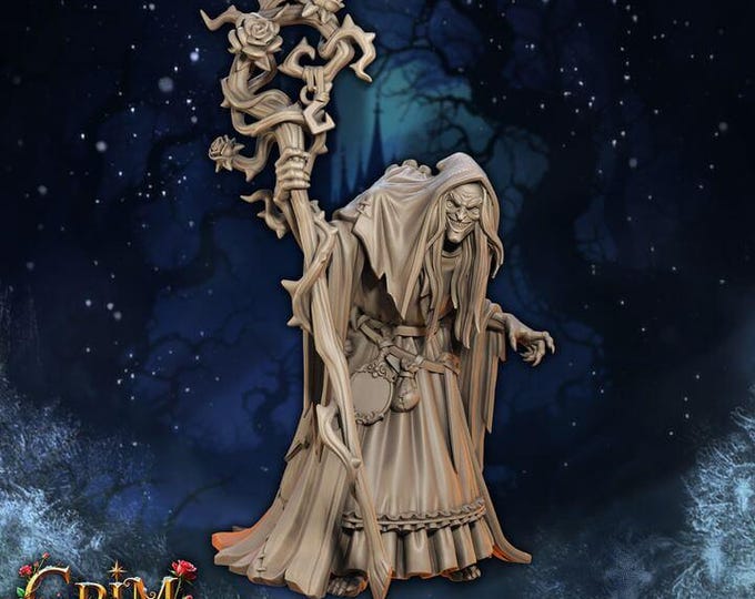 Morvetha The Hollow 3D Miniature | Grim Chronicles Ghost Wraith | 32mm Resin DnD Fantasy Tabletop