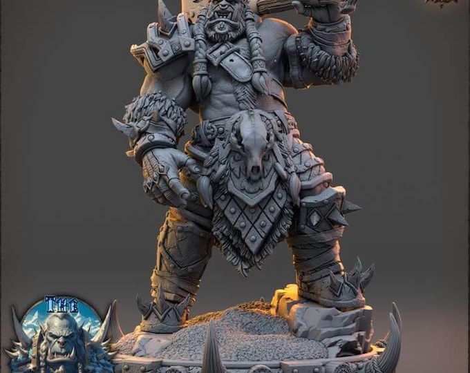 Draumir The Frostborn 3D Miniature | Frostbane Legion Ice Warrior | 32mm Resin DnD Tabletop RPG