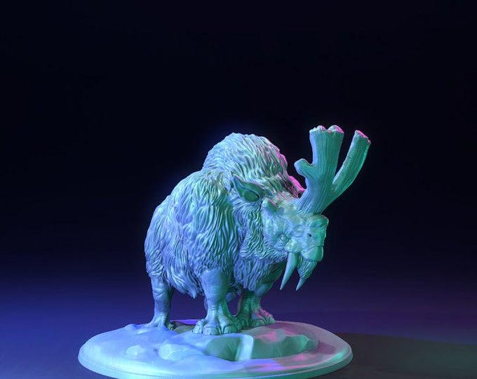 Plain Rhinodons 3D Miniature | Fantasy Beast Unit | Dragon Trappers Lodge 32mm Resin Wargaming