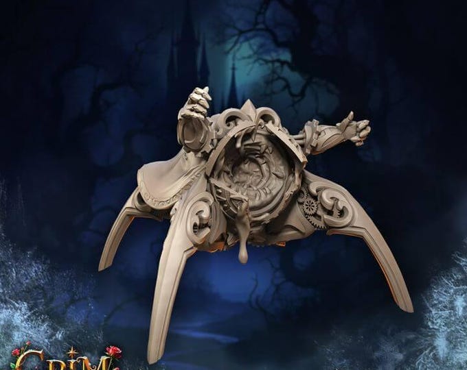 Terrible Mistral Timebane 3D Miniature | Grim Chronicles Time Mage Familiar | 32mm Resin DnD Fantasy