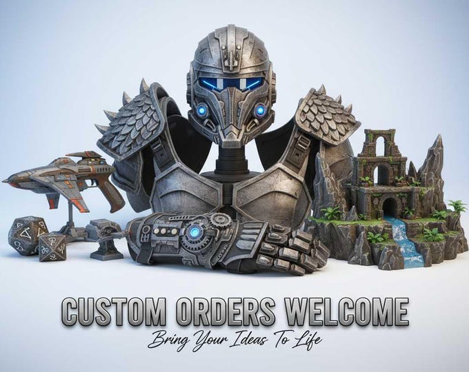 Custom 3D Printing Service | FDM Resin Print to Order | Cosplay Props Helmets Armor Miniatures