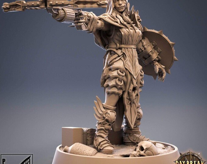 Shima The Treacherous 3D Miniature | Daybreak Miniatures Vampire Assassin | 32mm Resin DnD RPG