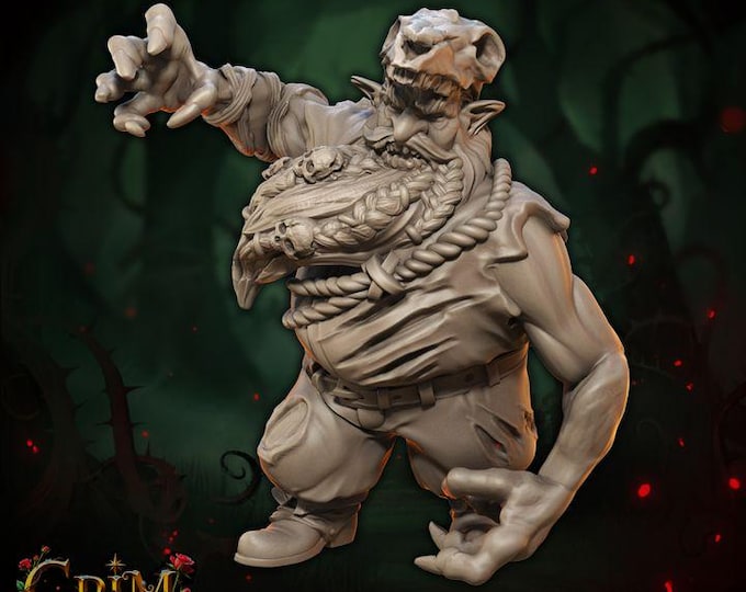Dark Turik Darkpaw 3D Miniature | Grim Chronicles Shadow Warrior | 32mm Resin DnD Tabletop RPG