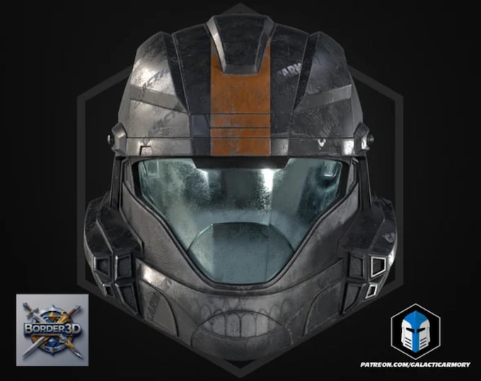 Wearable Orbital Drop Trooper Helmet | 3D Printed Sci-Fi Cosplay Prop PLA Raw