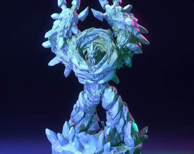 Ice Elementals 3D Miniature Set | Dragon Trappers Lodge | 32mm Fantasy Elemental Unit Resin DnD RPG