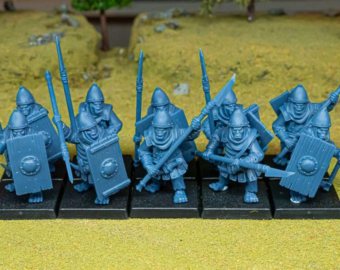 Hobgoblin Spearmen Miniatures | Sons of Marduk Infantry Unit 28mm 32mm 3D Printed DnD RPG Wargaming | Highlands Miniatures