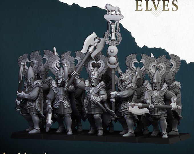 Nemean Lions Unit 3D Miniature | Highlands Miniatures | 32mm Resin DnD Fantasy Wargaming