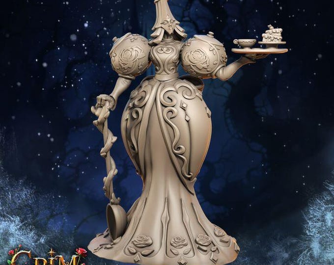 Madame Steamwhisper 3D Miniature | Grim Chronicles Steampunk Sorceress | 32mm Resin DnD RPG