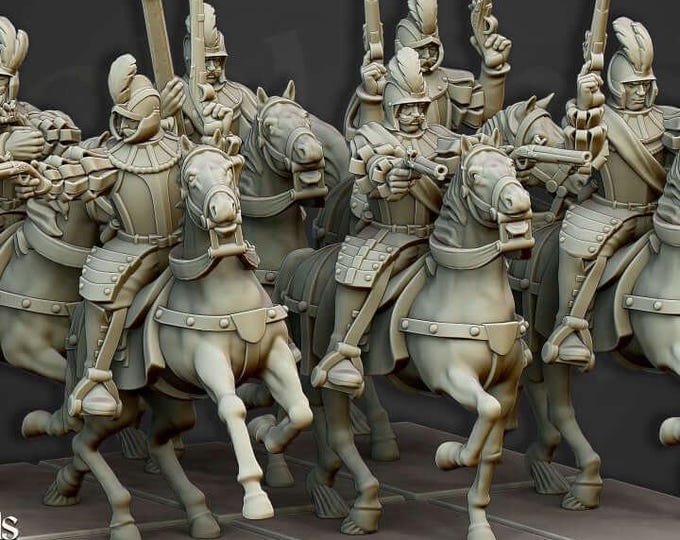 Black Riders 3D Miniature | Highlands Miniatures | 32mm Resin DnD Tabletop RPG Dark Fantasy