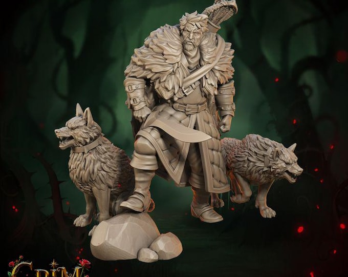 Bjorn Stormwatcher 3D Miniature | Grim Chronicles Dark Fantasy Viking | 32mm Resin DnD RPG