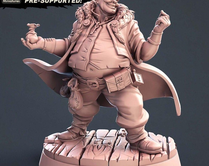 Lender NPC STL Miniature | Resin 3D Printed Tabletop RPG Figure | D&D Pathfinder Moneylender