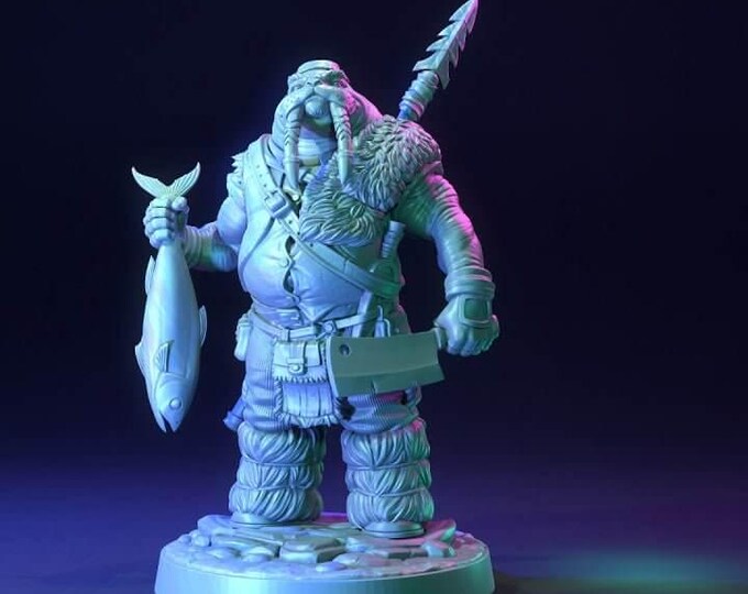 Walrus 3D Miniature | Dragon Trappers Lodge Fantasy Arctic Beast | 32mm Resin DnD Tabletop RPG