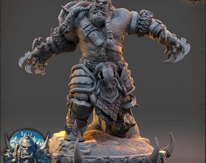 Skalgrim The Unyielding 3D Miniature | Frostbane Legion Fantasy Warrior | 32mm Resin DnD Tabletop RPG