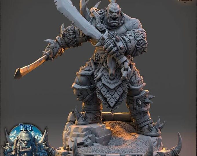 Zrathul The Stormbringer 3D Miniature | Frostbane Legion Storm Shaman | 32mm Resin DnD Tabletop RPG