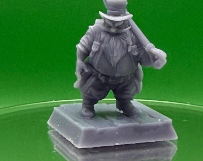 Drogar Underdig 32mm | Dwarven Rogue Resin Miniature | DnD RPG Dark Fantasy Dwarf | Great Grimoire | Dungeon Master Gift