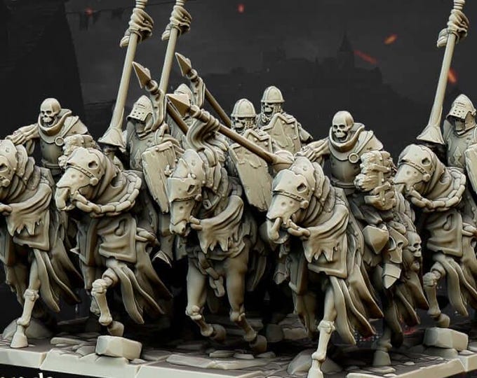 Undead Dark Knight Core Unit 3D Miniature | Highlands Miniatures | 32mm Resin DnD Undead Wargaming