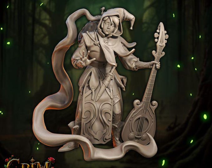 Roarke Swampfeather 3D Miniature | Harpy Rogue Resin Figure | 32mm Fantasy DnD Tabletop RPG