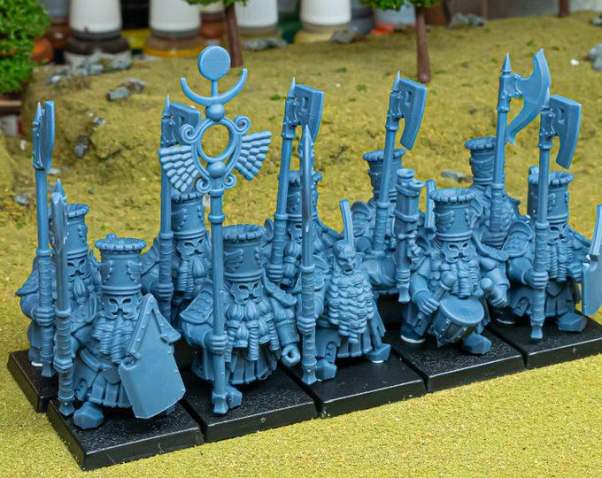 Marduk Heavy Guard Miniatures | Sons of Marduk Elite Infantry Hand Weapon Shield 28mm 32mm 3D Printed DnD RPG | Highlands