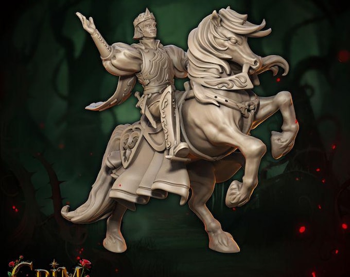 Lucian Von Eshmir 3D Miniature | Grim Chronicles Dark Paladin | 32mm Resin DnD Fantasy Tabletop RPG