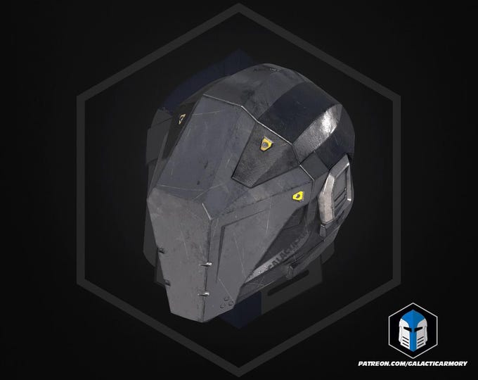 3D Printed Cosplay Helmet Raw Kit | Galactic Armory Design | FDM Sci-Fi Space Armor Prop