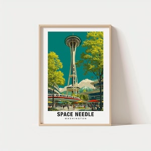 Space Needle Print - Washington Poster, Space Needle Views, Space Needle Landmarks, Space Needle City, Washington Charm, Space Needle Beauty