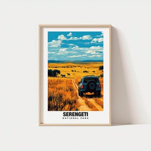 Serengeti National Park, Tanzania Travel Print Wall Art, Serengeti- Tanzania Safari Print, Serengeti, Digital Download, Tanzania Travel Art