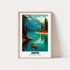 Jasper National ParkTravel Poster, Canada Travel Print Wall Art - Canada Print, Digital Download, Canada Travel, Canada Park, Jasper Park